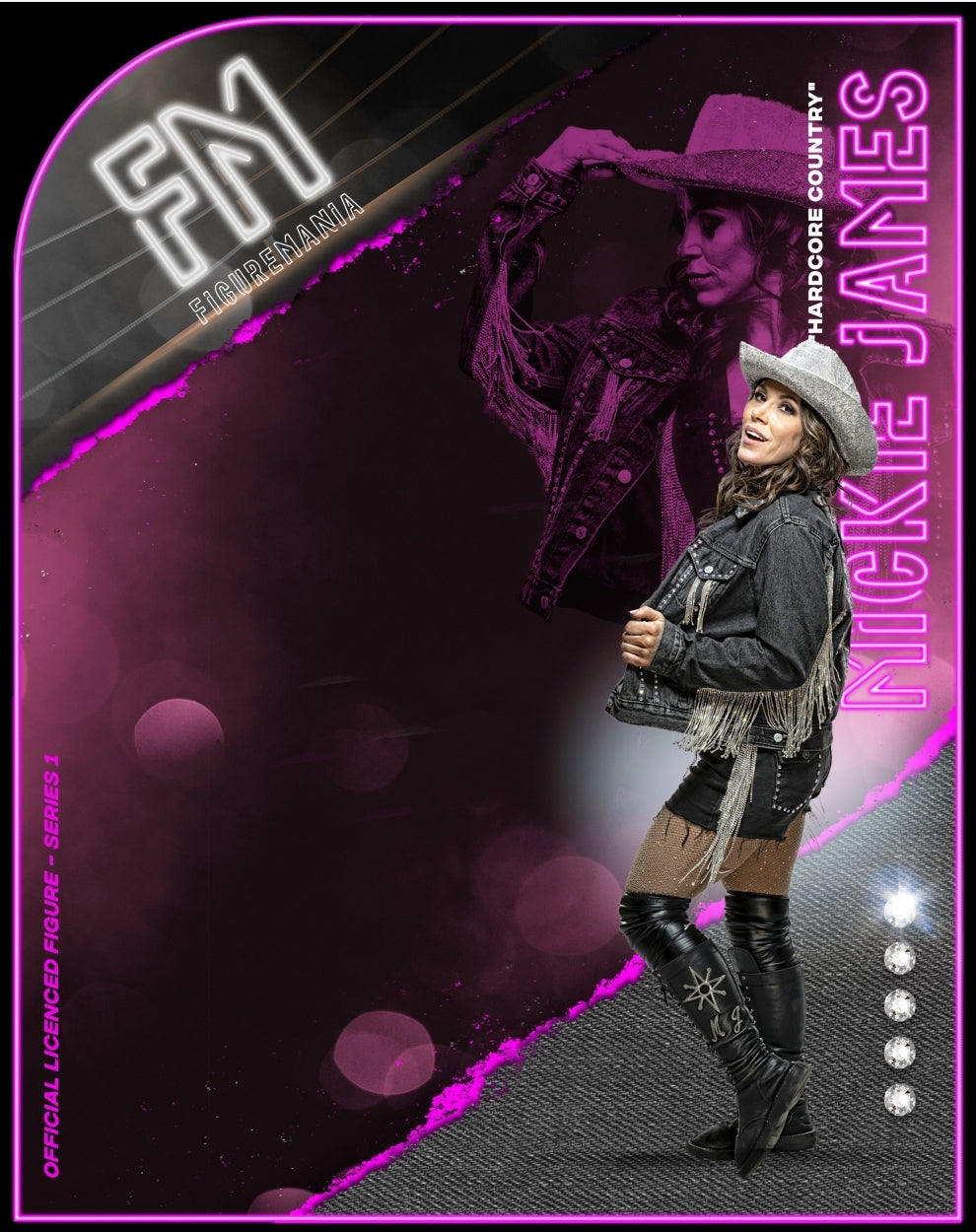 SIGNED Mickie James Retro Figure Bundle: Figure/Trading Card/Signed 8x10