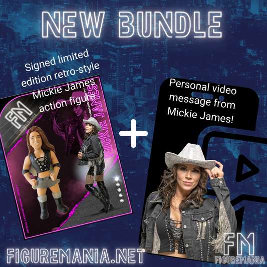 *50 only* BUNDLE: Signed Mickie James Figure + Personal Video Message from Mickie.